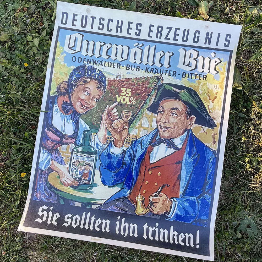 Odenwälder Bub Retro-Poster